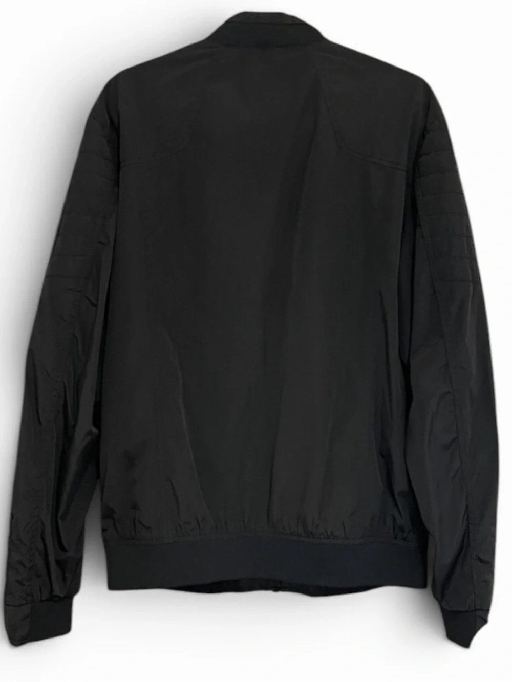 Zara Black Bomber Jacket with Blue Inner Lining